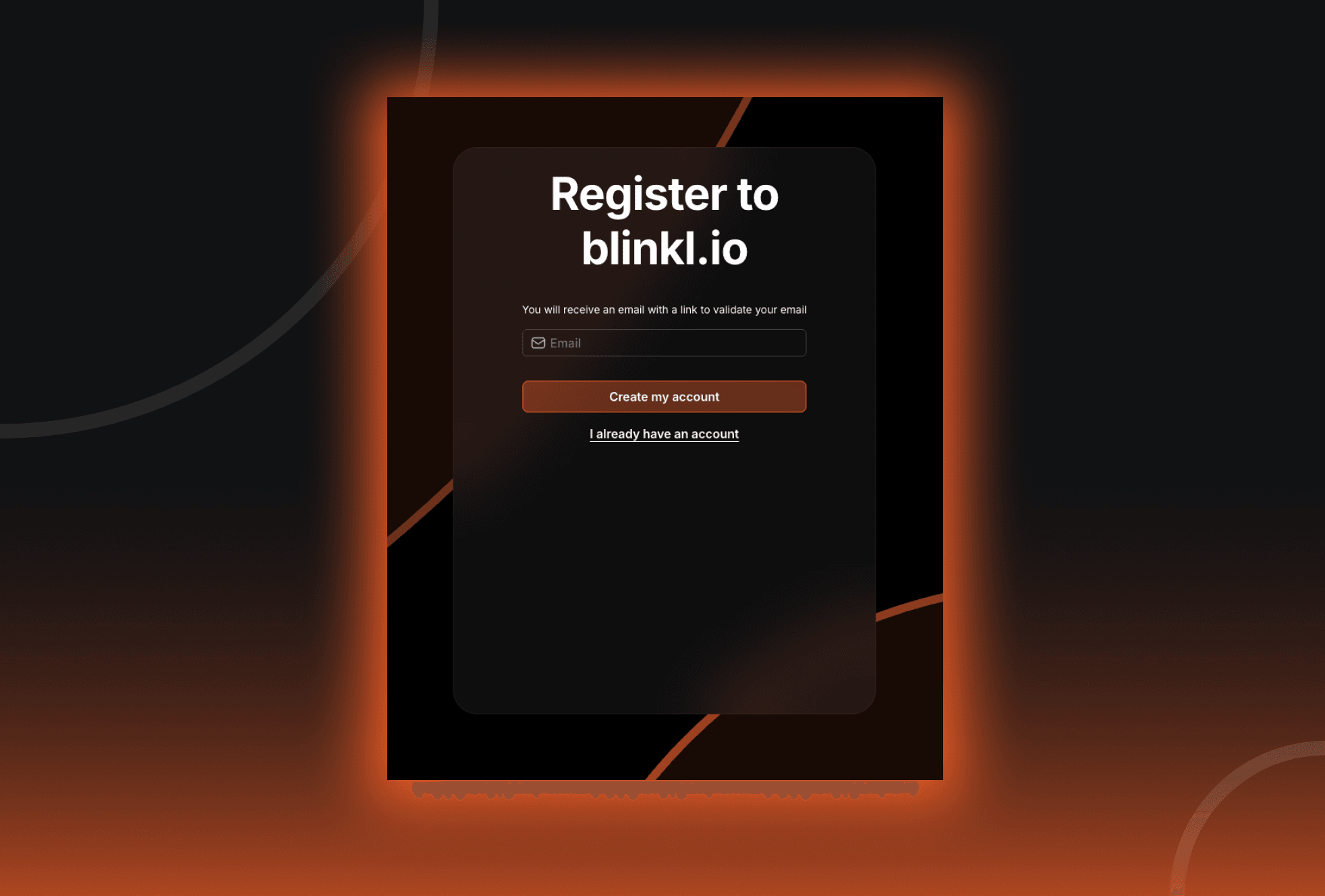 Create your blinkl.io account